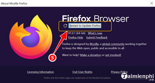 How to update Firefox, Update the latest version for Mozilla Firefox Picture 4