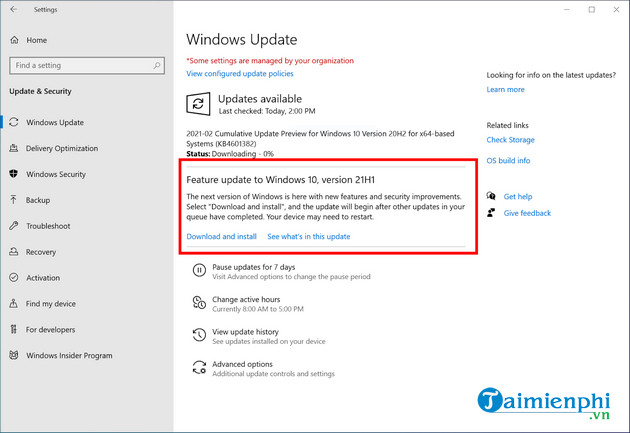 How to update the latest Windows 10 21H1 for laptops and PCs Picture 6
