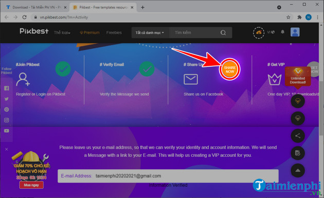 Picture 6 of How to upgrade your Pikbest Premium account for free