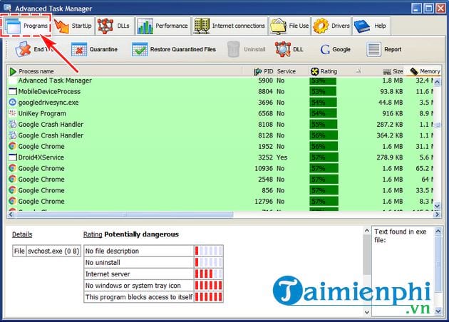 Picture 2 of How to use Advanced Task Manager to manage programs running on your computer.
