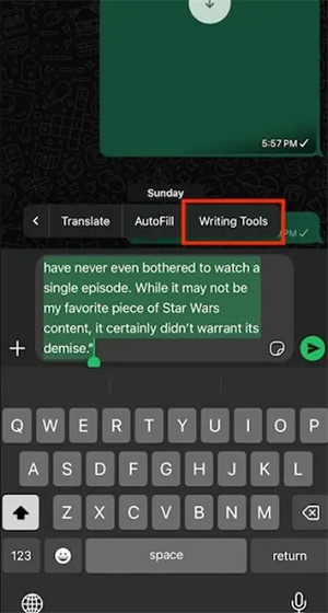 How to use Apple Intelligence writing tool on iPhone Picture 1