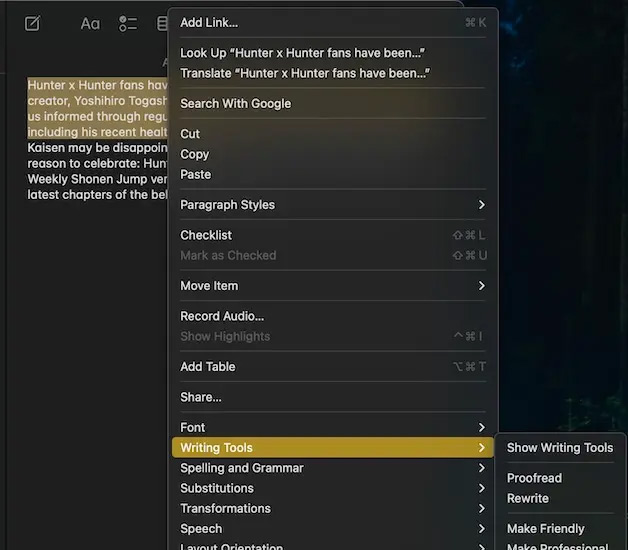 How to use Apple Intelligence writing tool on iPhone Picture 2