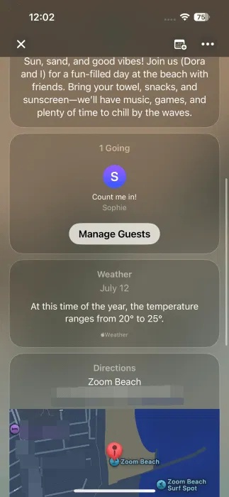 How to use Apple Invites to create events Picture 17