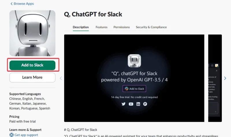 How to use ChatGPT for Slack Picture 1