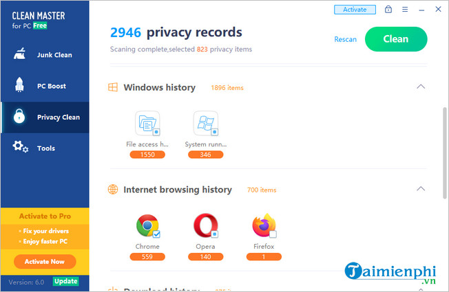 Picture 14 of How to use Clean Master on a computer
