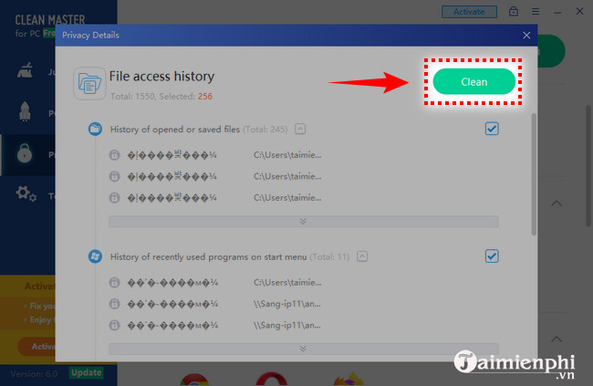 Picture 15 of How to use Clean Master on a computer