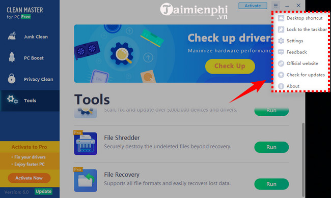 Picture 24 of How to use Clean Master on a computer