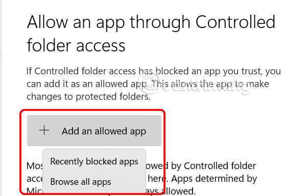 How to use Controlled Folder Access to protect Windows data Picture 10