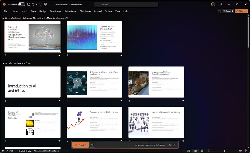 How Copilot in PowerPoint helps you complete any presentation. Picture 2