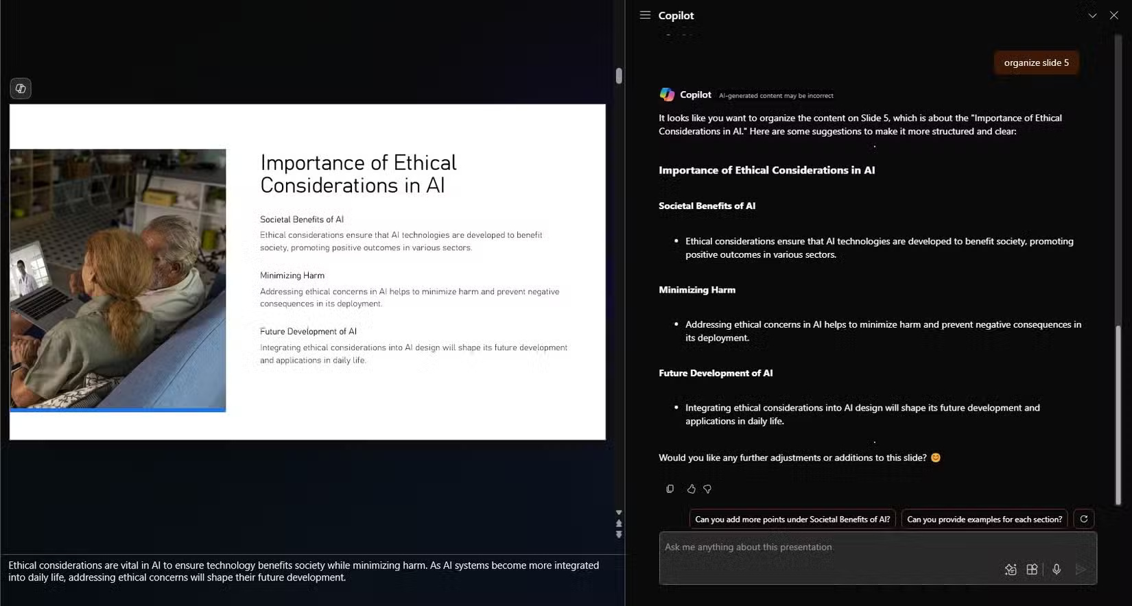 How Copilot in PowerPoint helps you complete any presentation. Picture 4