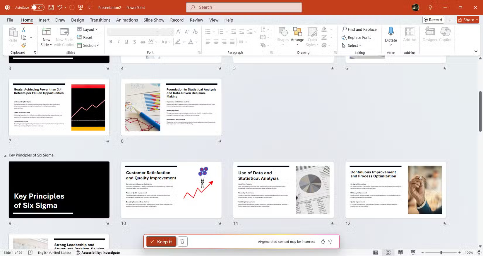 How to use Copilot to create a presentation from notes Picture 4