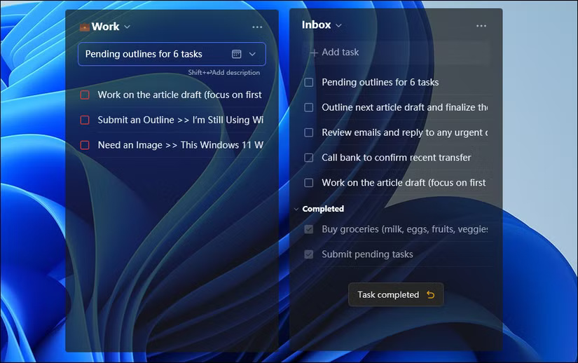 How to use TickTick desktop widget instead of to-do apps Picture 4