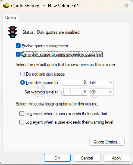 How to use Disk Quota to limit Windows storage capacity Picture 5