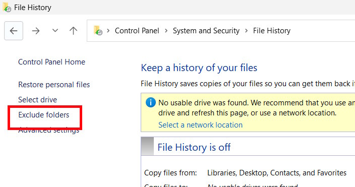 How to use File History to back up data in Windows 11 Picture 6