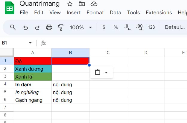 Picture 6 of How to use Format Painter in Google Sheets