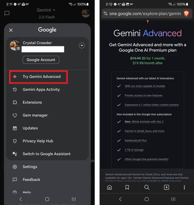 How to use Gemini Advanced for free Picture 1