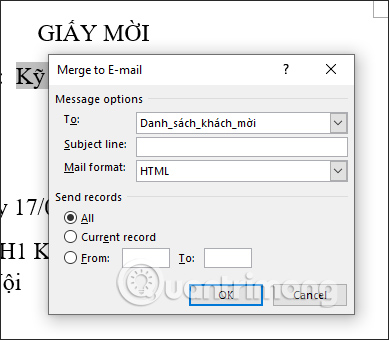 How to use mail merge in Word to merge text Picture 11