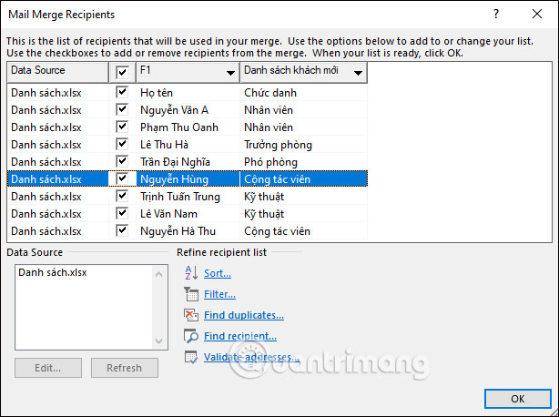 How to use mail merge in Word to merge text Picture 6