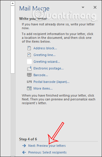 How to use mail merge in Word to merge text Picture 7
