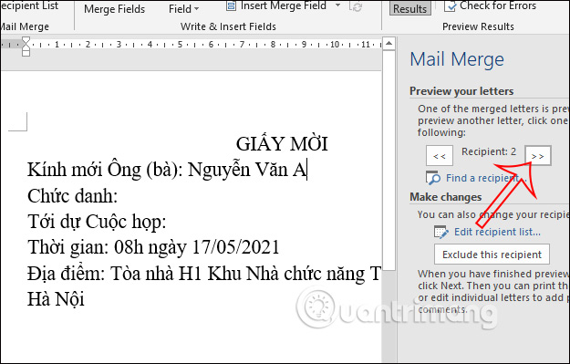 How to use mail merge in Word to merge text Picture 9