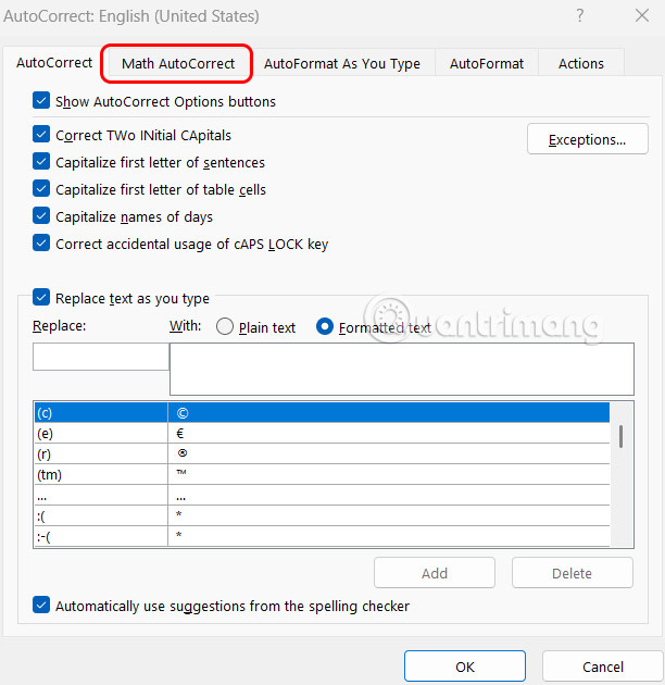 How to use Math AutoCorrect shortcut in Word, Excel, PowerPoint Picture 3