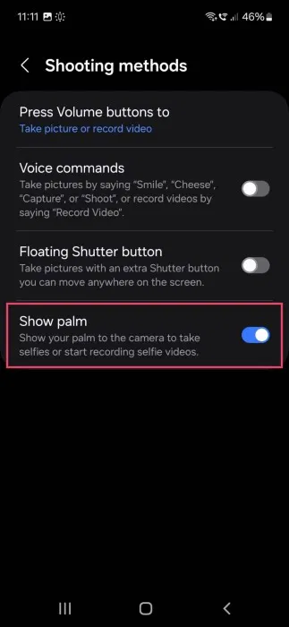 How to Use Palm Timer to Take Selfies on Android Picture 5