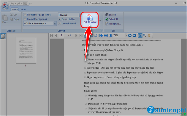 Picture 4 of How to use PDF to Word conversion software on a computer/PC.
