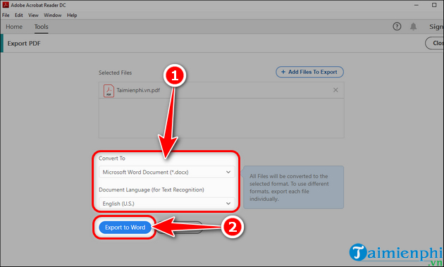 Picture 9 of How to use PDF to Word conversion software on a computer/PC.