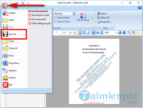 Picture 8 of How to use PDF to Word Converter