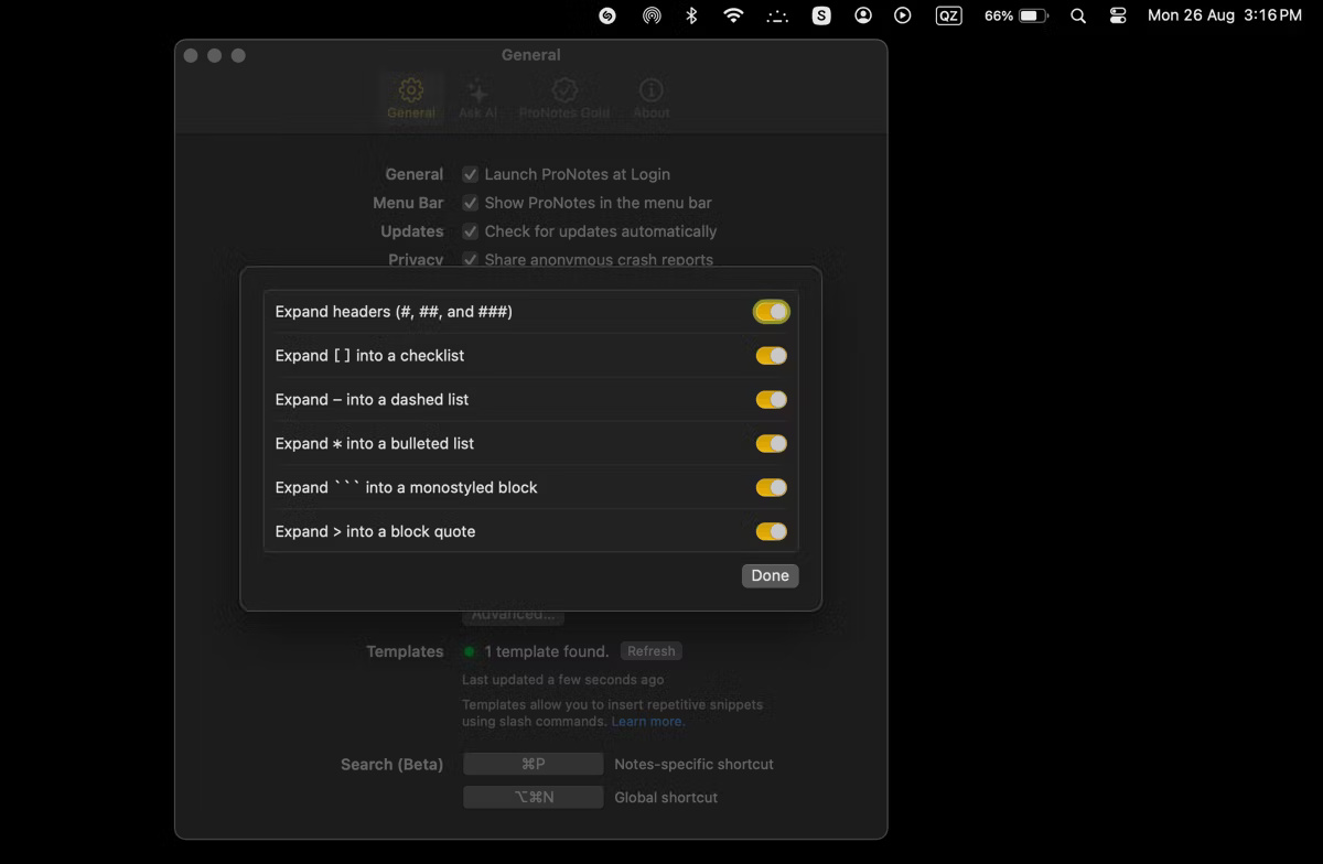 How to use ProNotes: Extension enhances the Notes application on Mac Picture 4