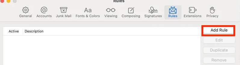 Picture 1 of How to use rules in Apple Mail for automated tasks