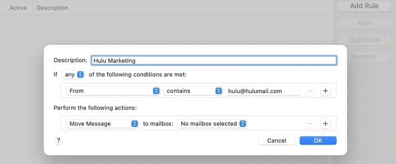 Picture 2 of How to use rules in Apple Mail for automated tasks