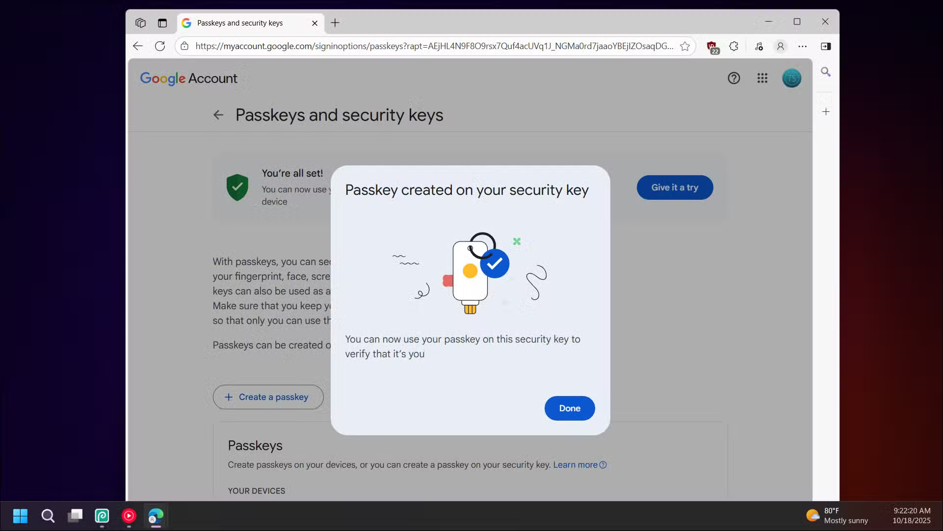 How to use a Yubikey security key instead of entering a password Picture 9