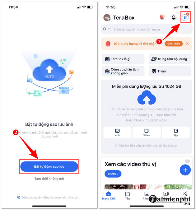 How to use TeraBox, store Photos, Videos on your phone Picture 2