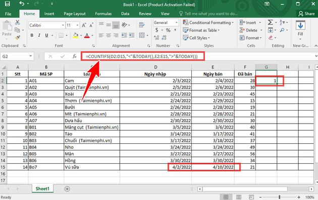 How to use the COUNTIFS function in Excel Picture 8