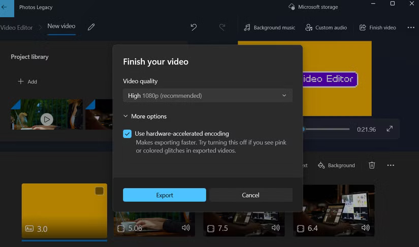 How to use hidden video editor on Windows 11 Picture 8