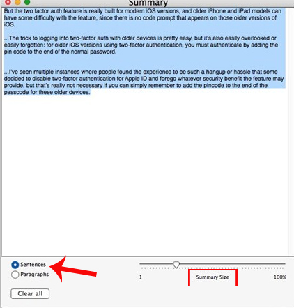 Picture 4 of How to use the Summarize feature on macOS - Summarize text content