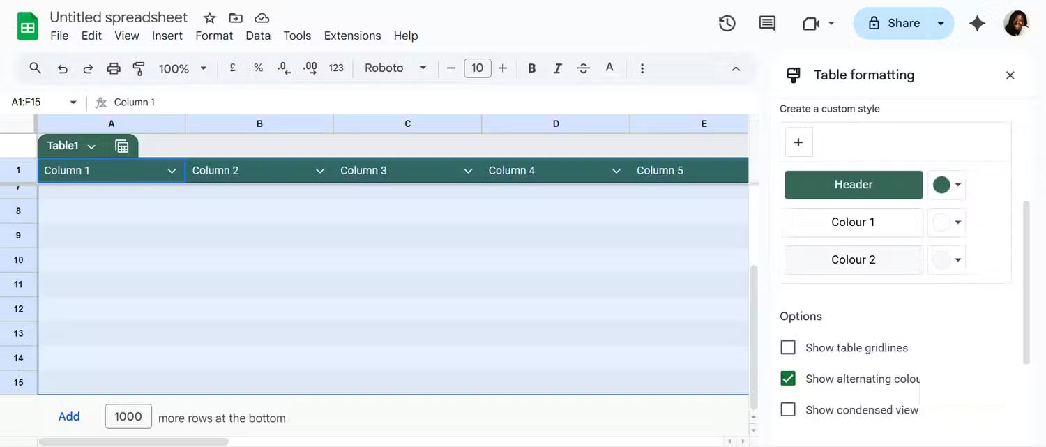 How to Use Google Sheets' Pre-Built Tables Feature to Organize and Analyze Data Picture 10