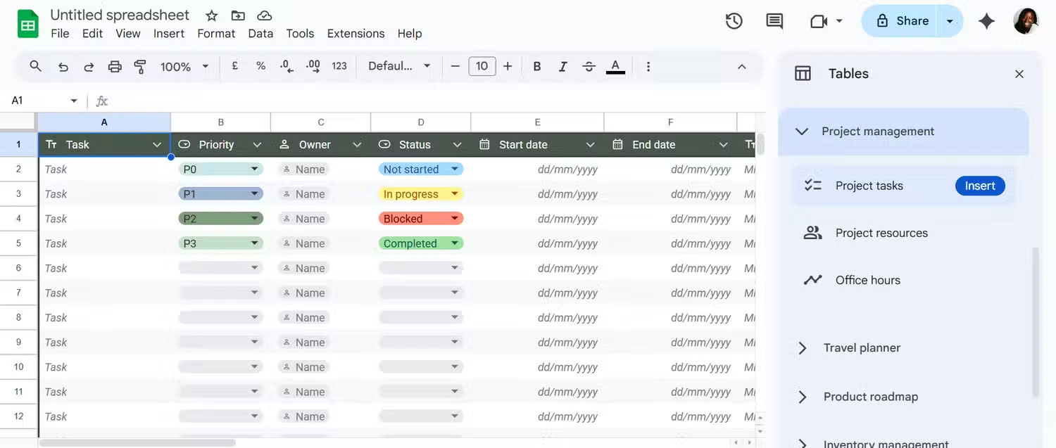 How to Use Google Sheets' Pre-Built Tables Feature to Organize and Analyze Data Picture 2