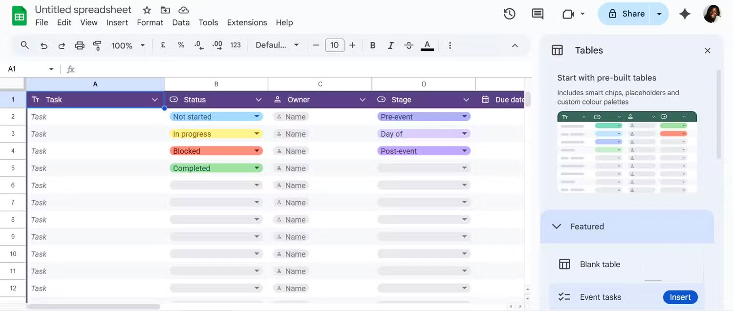 How to Use Google Sheets' Pre-Built Tables Feature to Organize and Analyze Data Picture 5