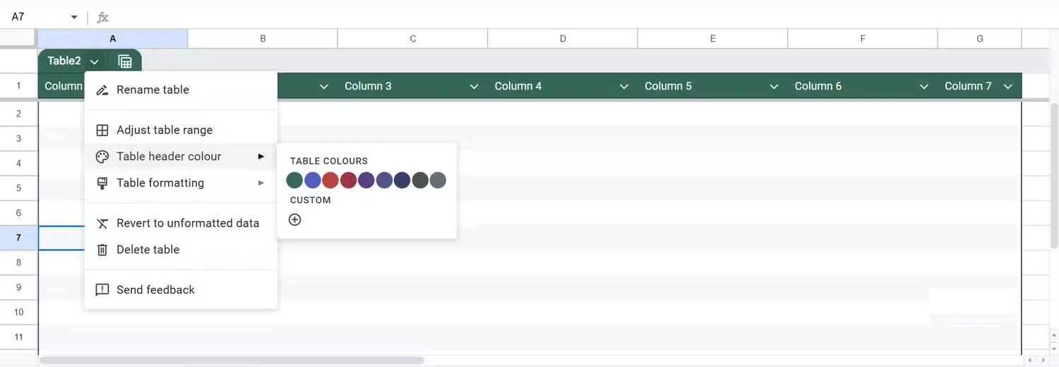 How to Use Google Sheets' Pre-Built Tables Feature to Organize and Analyze Data Picture 8