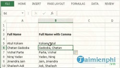 Picture 2 of How to use the Flash Fill function to filter data in Excel 2013