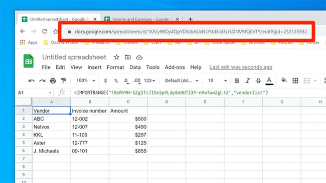 images 5 of How to use the IMPORTRANGE function in Google Sheets