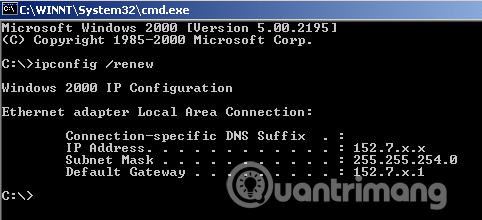 How to use the ipconfig command to refresh and reset IP address Picture 6