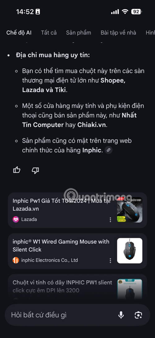 How to use the new AI Mode to find all information in photos Picture 6