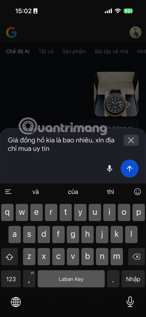 How to use the new AI Mode to find all information in photos Picture 7