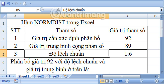 How to use the NORMDIST function in Excel - Function that returns the distribution in Excel Picture 1