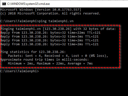 Picture 5 of How to use the Ping command on a computer