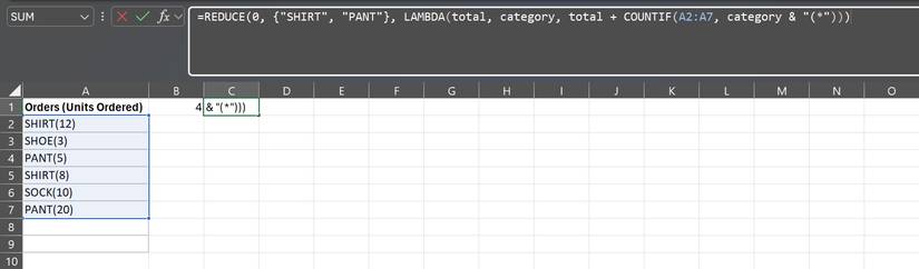 How to use the REDUCE function in Excel Picture 4