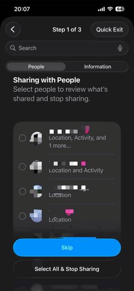 How to use the Safety Check feature to prevent others from tracking you. Picture 4